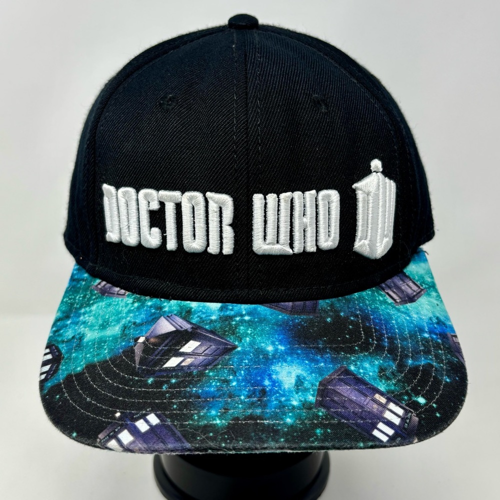 Doctor Who Tardis Snapback Hat Cap Black Wool Blend SciFi BBC One Size Fits Most